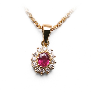 Ruby and Diamond Pendant