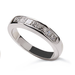 Princess Cut Seven stone "half" eternity Ring.