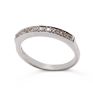 Brilliant Cut nine stone "half" eternity ring
