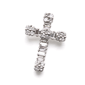 Diamond Thirty Three Stone Cross Pendant.