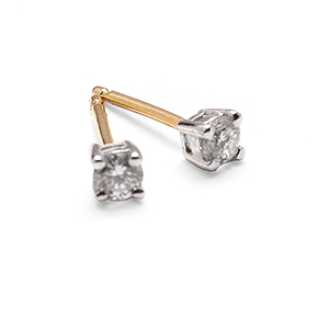 Four claw diamond studs.